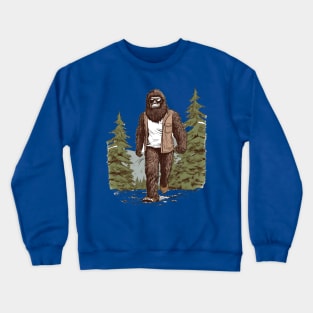 Dope Sasquatch in Nature Crewneck Sweatshirt